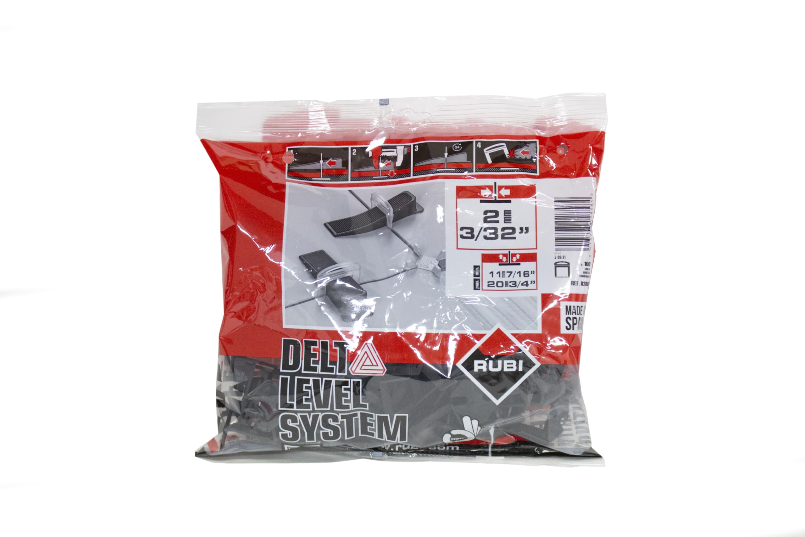 rubi-2851-bridas-de-nivelaci-n-delta-level-system-1-mm-200-unidades image 3