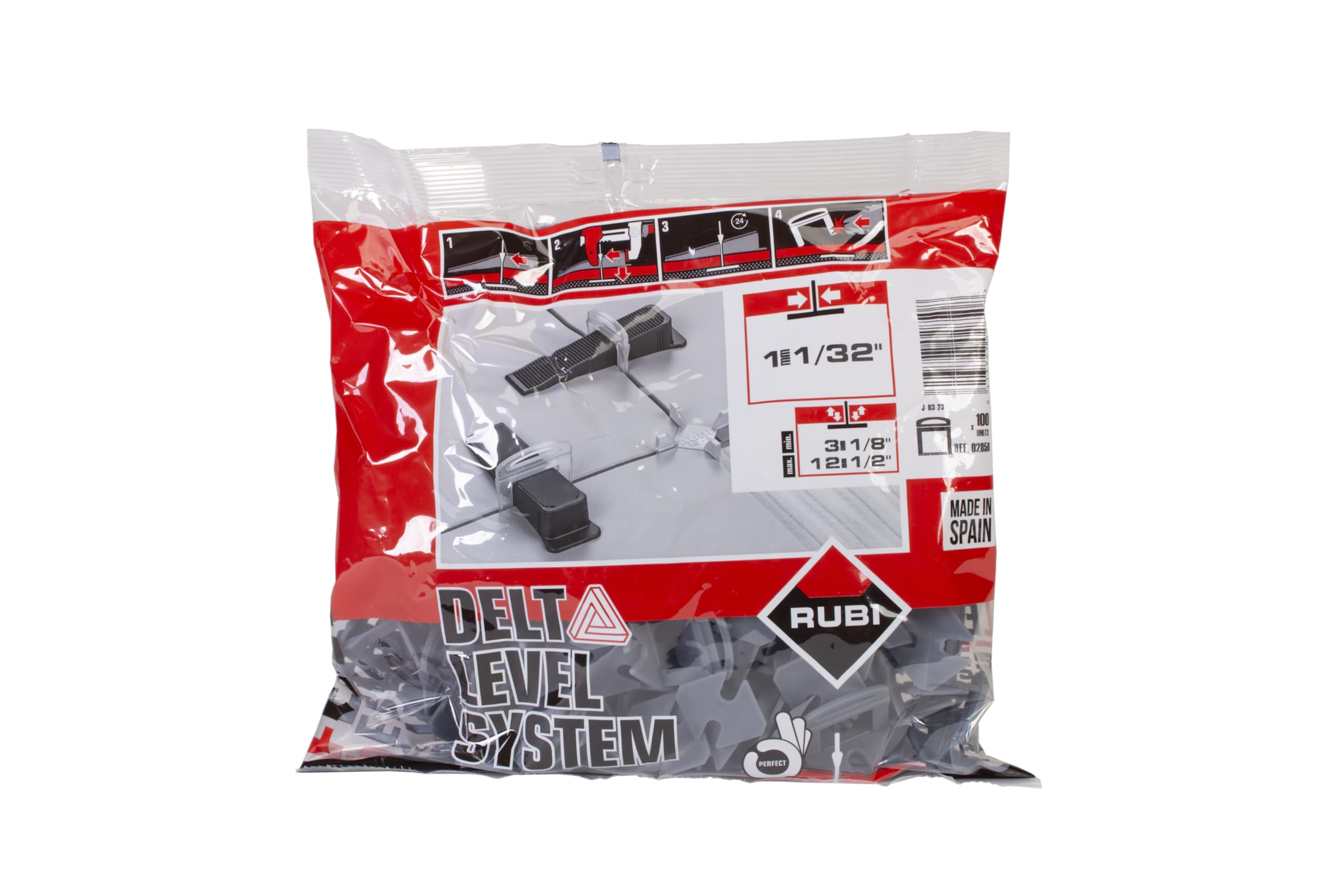 rubi-2851-bridas-de-nivelaci-n-delta-level-system-1-mm-200-unidades image 8