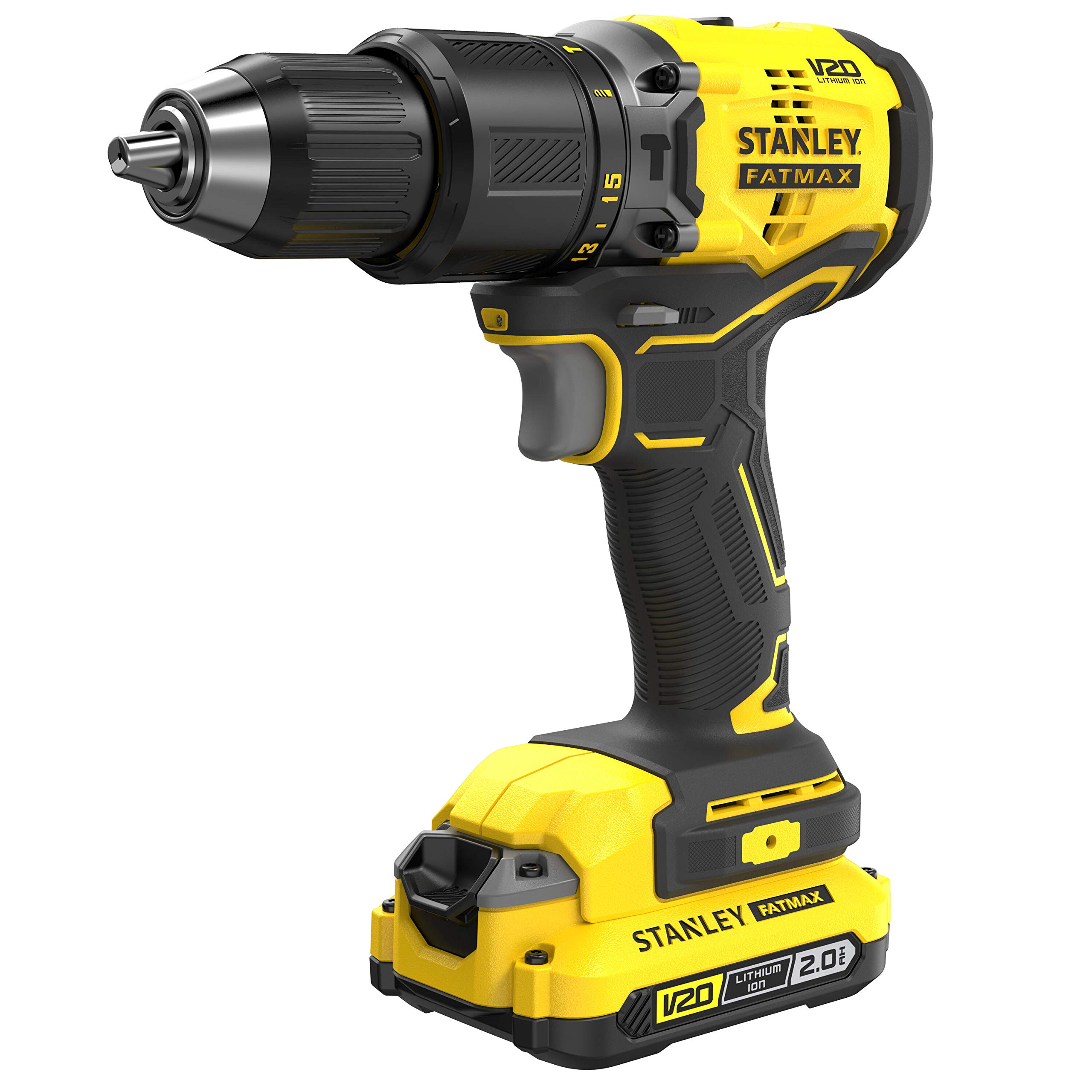 stanley-sfmcd715d2k-qw-taladro-percutor-v20-li-ion-18v-brushless-con-2-bater-as- image 2