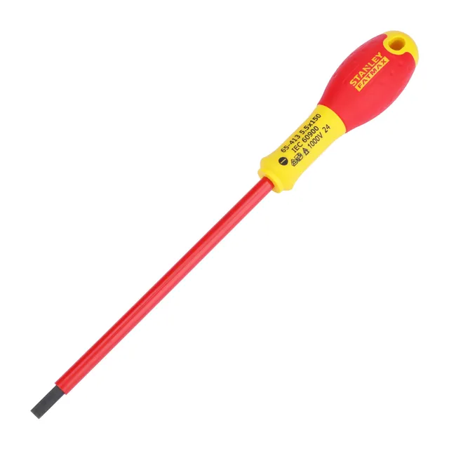 stanley-0-65-413-destornillador-aislado-vde-1000v-fatmax-plana-5-5-x-150-mm image 1