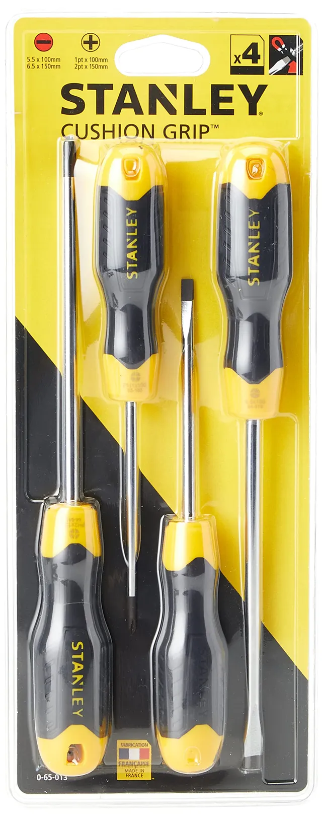 stanley-0-65-013-juego-4-destornilladores-cushion-grip-plano-y-phillips image 1