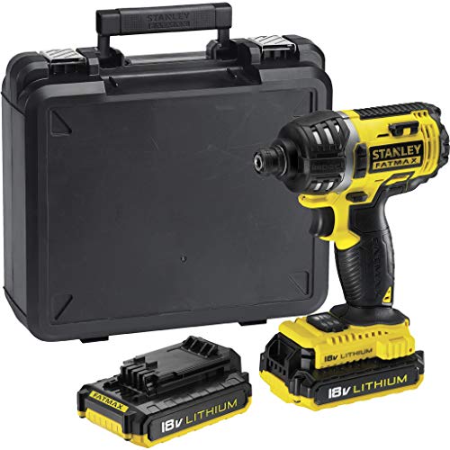 stanley-fatmax-fmc645d2-qw-atornillador-de-impacto-18v-180-nm-6-35-mm-con-2-bate image 3