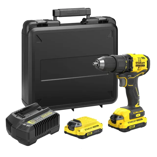 stanley-fatmax-sfmcd710d2k-qw-taladro-atornillador-v20-litio-18v-sin-escobillas- image 1