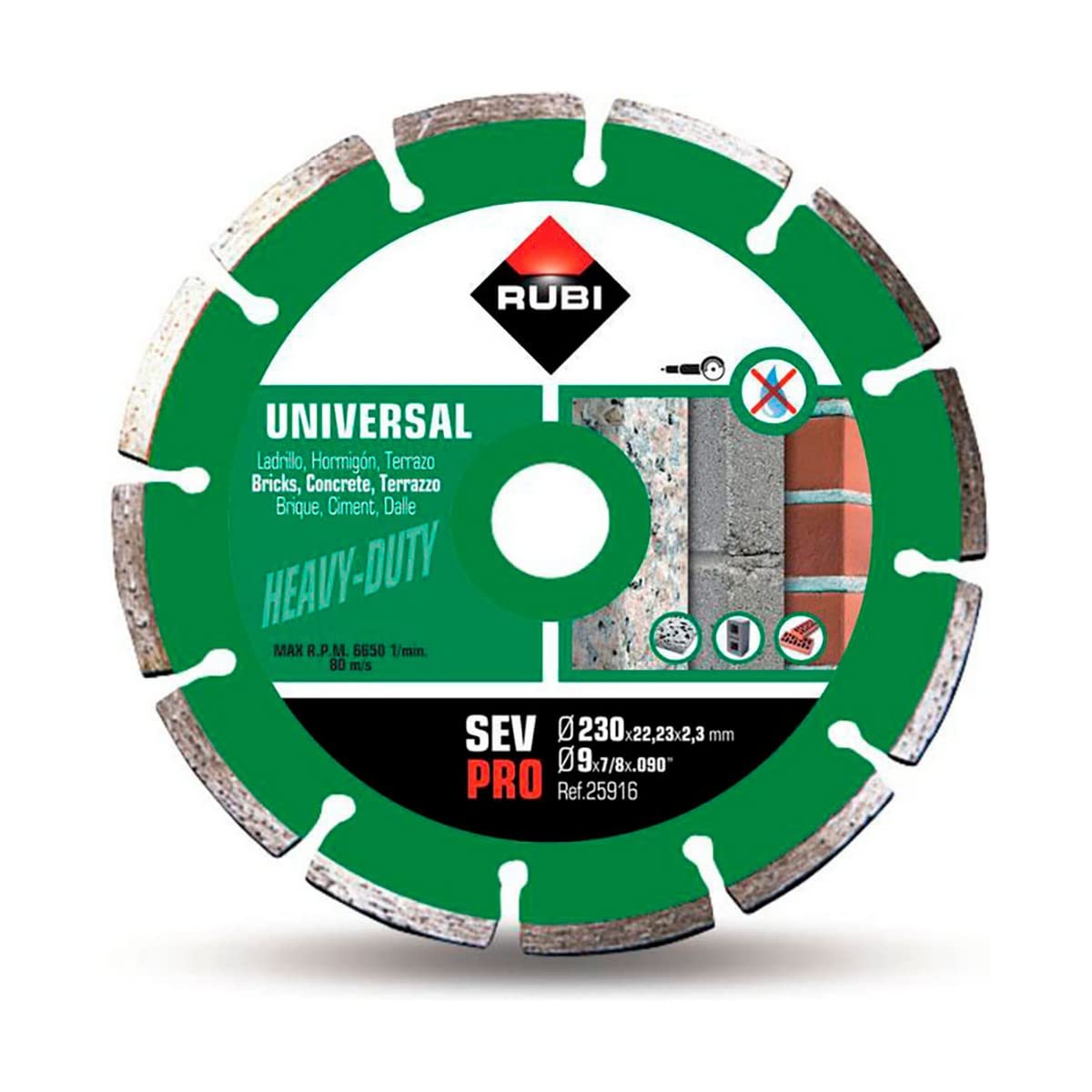 rubi-sev-230-pro-disco-de-diamante-general-segmentado-230-mm image 2