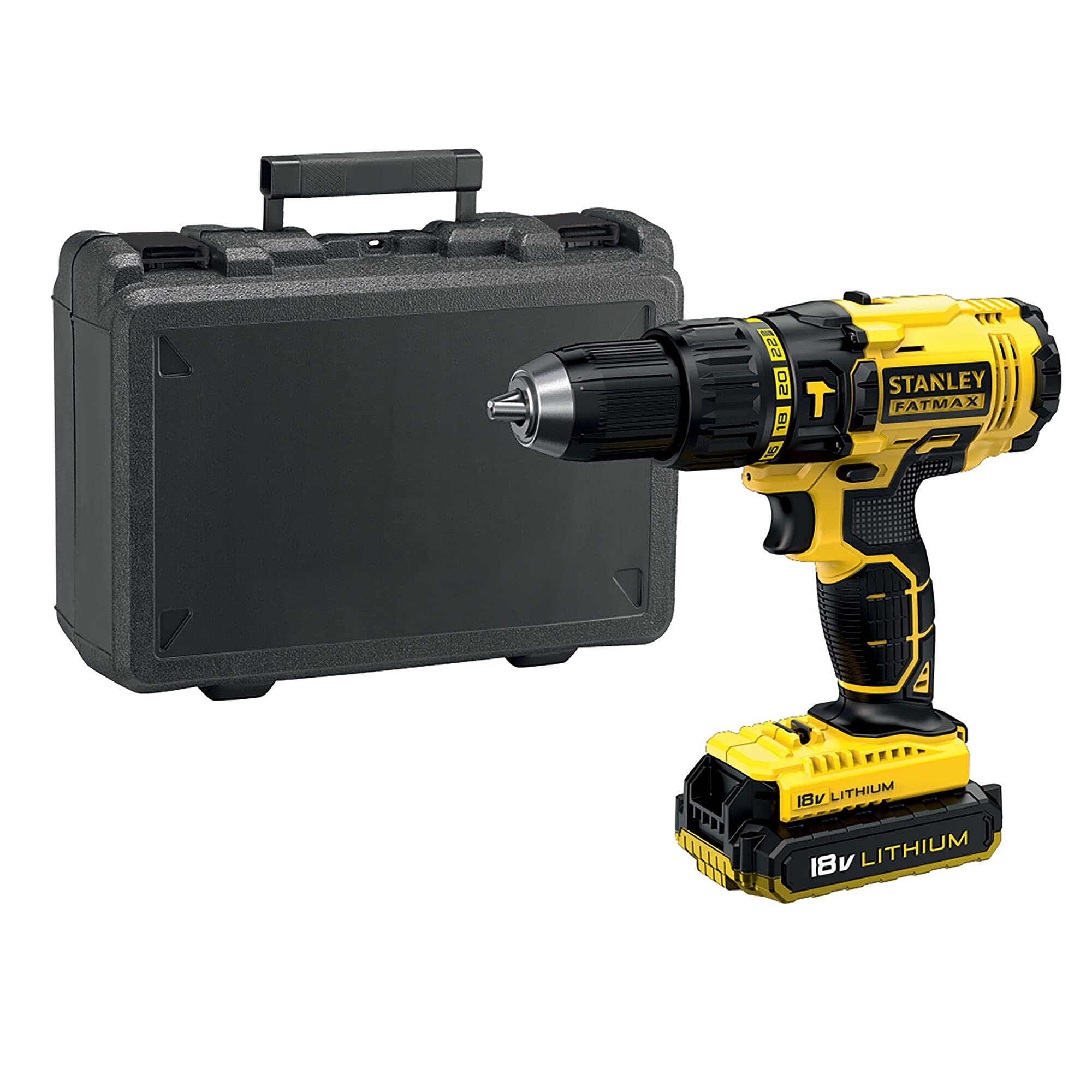 stanley-fatmax-fmck626d2sa-qw-taladro-percutor-18v-con-2-bater-as-2ah-y-set-de-5 image 2
