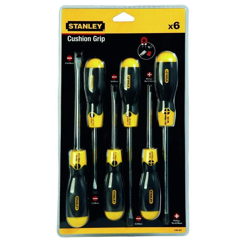 stanley-0-65-007-juego-de-6-destornilladores-planos-y-phillips-barra-cromada-y-p image 2