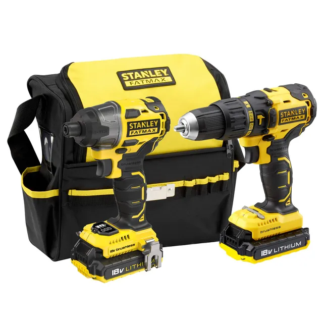 stanley-fatmax-fmck467d2-qw-taladro-percutor-y-atornillador-de-impacto-18v-brush image 1