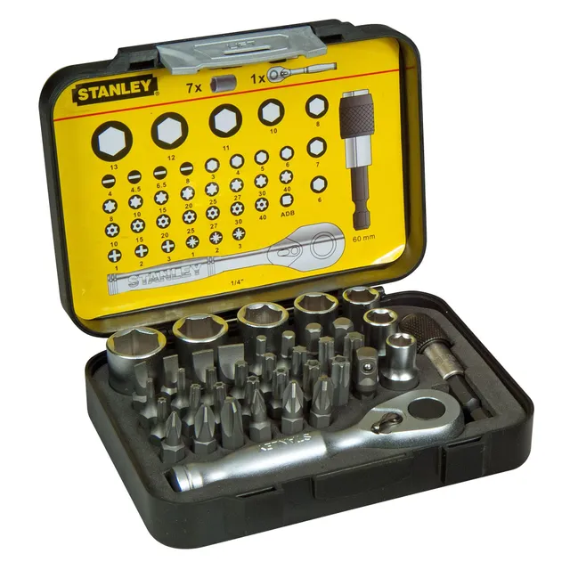 stanley-1-13-906-juego-39-piezas-puntas-1-4-y-vasos-con-carraca image 1