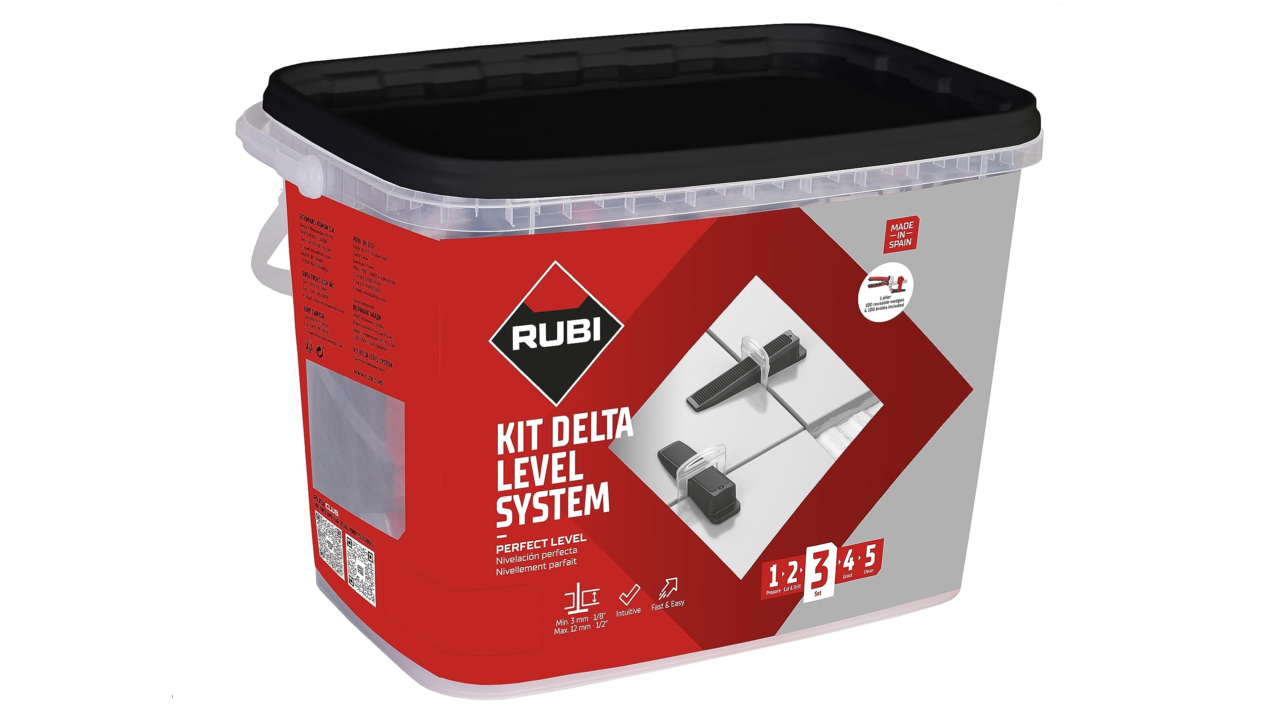 rubi-3958-kit-delta-level-system-2-mm-3-12-mm-con-tenaza-100-bridas-y-100-cu-as image 1