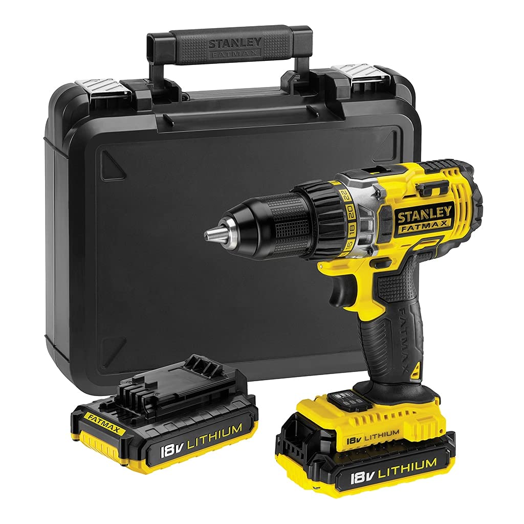 stanley-fatmax-fmc600d2-qw-taladro-atornillador-18v-13-mm-con-2-bater-as-2ah image 1