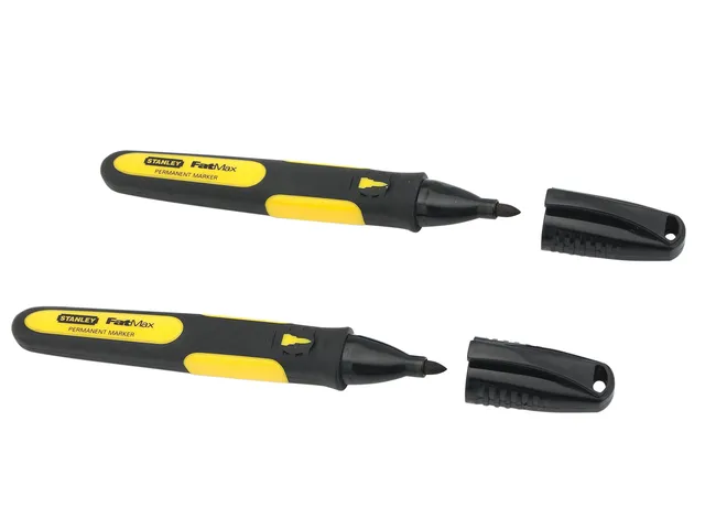 stanley-fatmax-0-47-312-marcador-permanente-punta-fina-negro-pack-2-uds image 1
