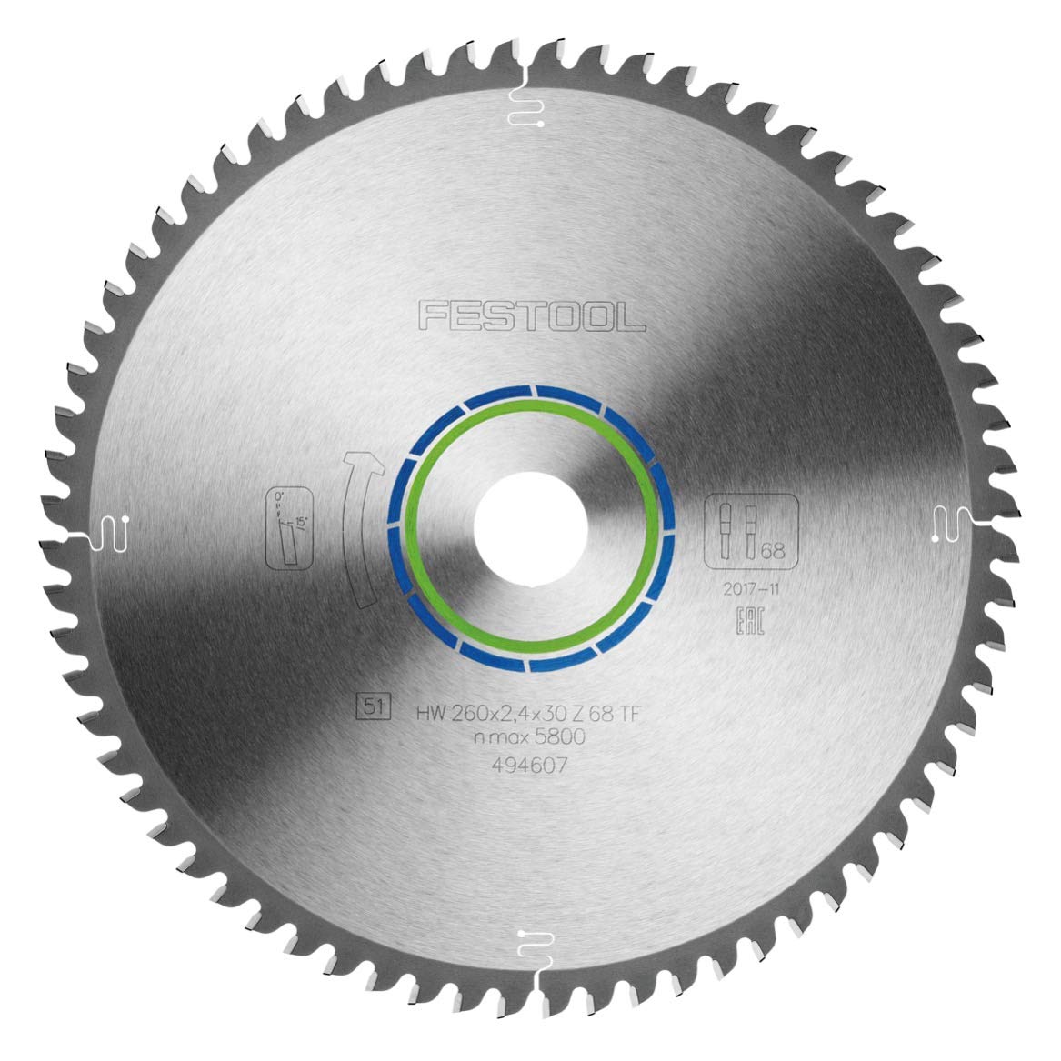festool-hm-hoja-de-sierra-circular-260-x-2-4-x-30-mm-68-dientes-494607 image 1