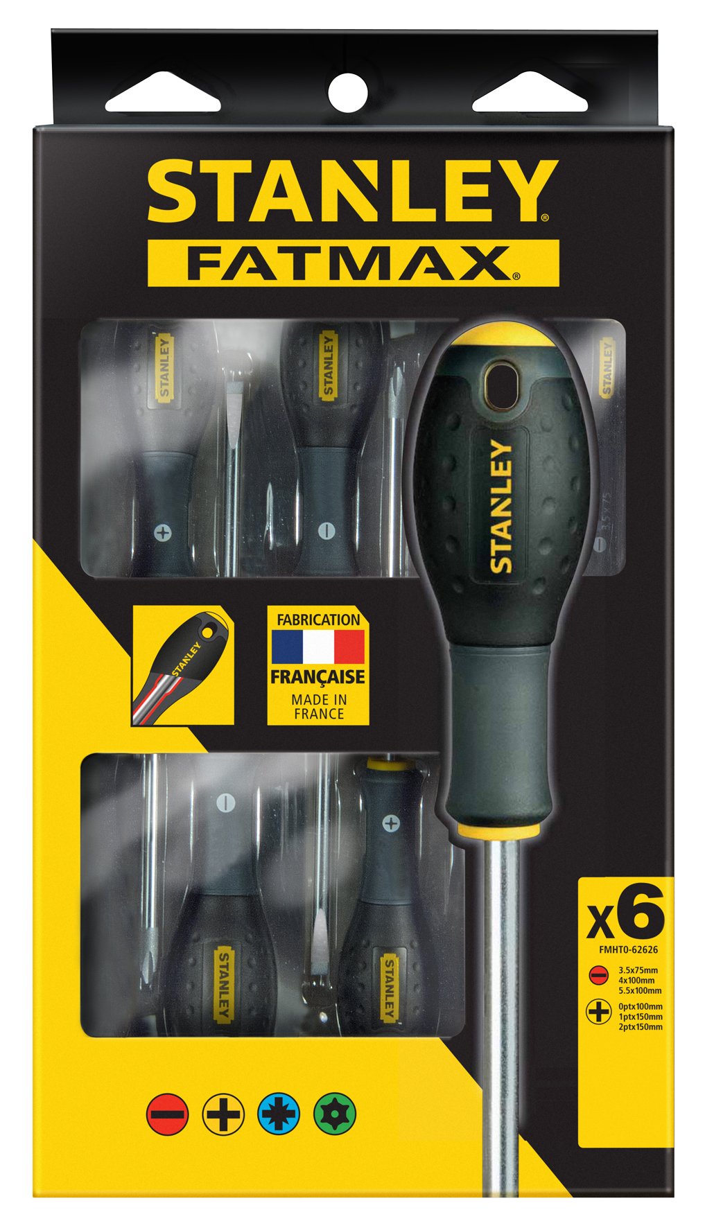 stanley-fatmax-fmht0-62626-juego-de-6-destornilladores-planos-y-phillips-con-man image 1