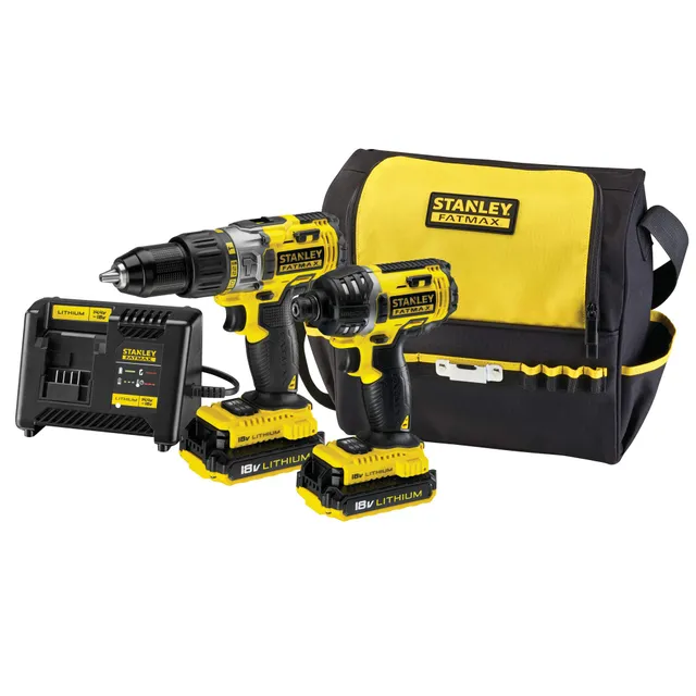stanley-fatmax-fmck461c2-qw-kit-taladro-percutor-atornillador-impacto-18v-2-bate image 1