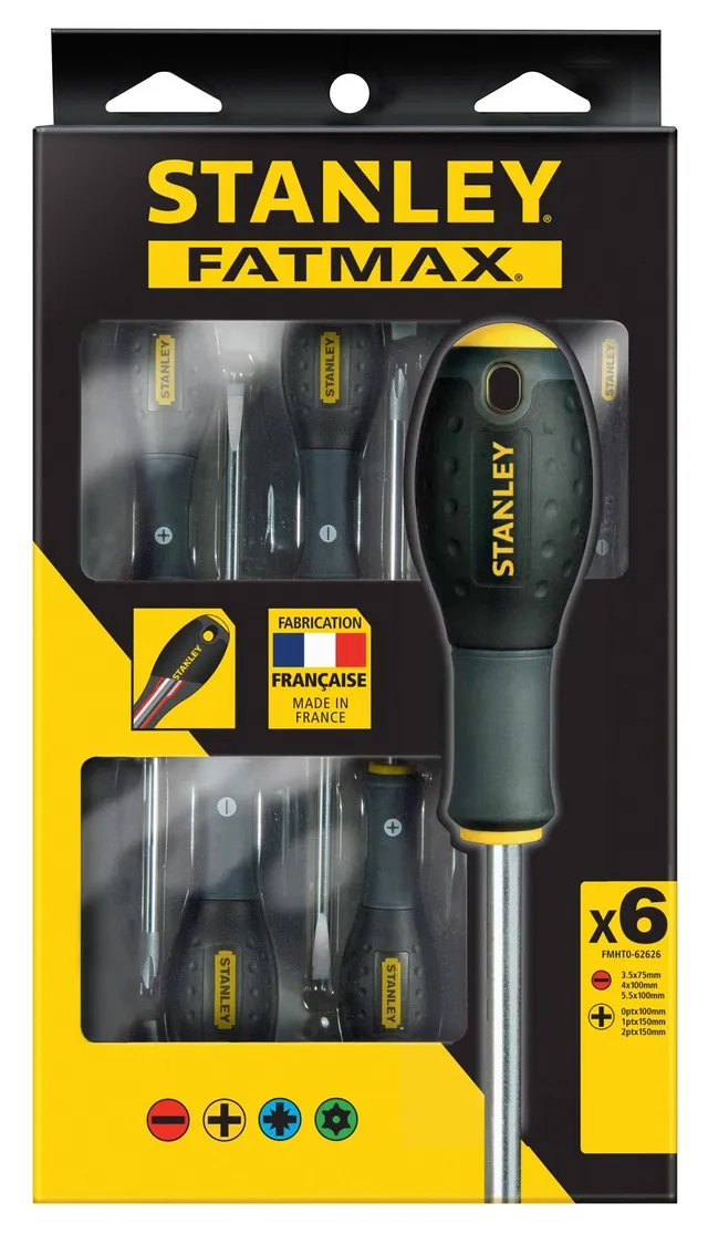 stanley-fatmax-fmht0-62626-juego-de-6-destornilladores-planos-y-phillips-con-man image 1