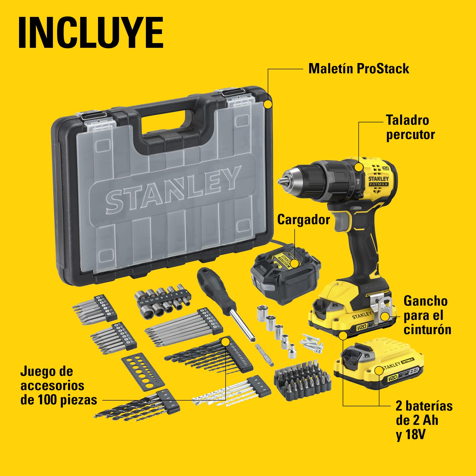 stanley-v20-taladro-percutor-sin-escobillas-18v-2-0ah-sfmcd716d2a-qw image 8