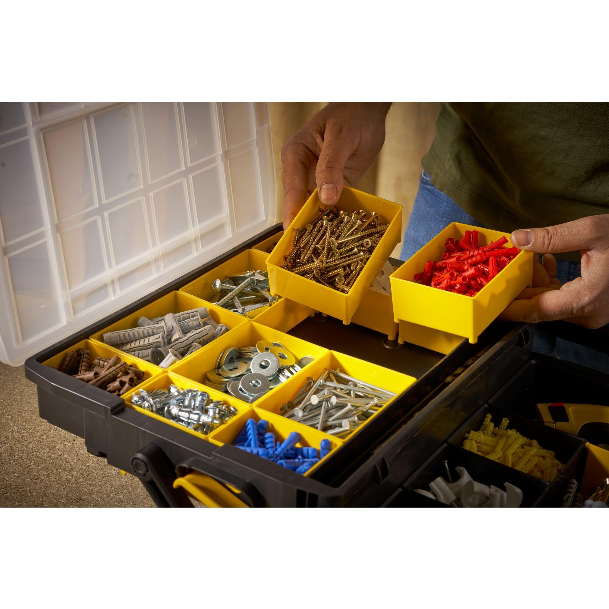stanley-sortmaster-organizador-multinivel-stst1-75540-2-niveles-compartimentos-a image 3