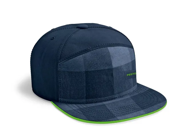 festool-gorra-snapback-gc-ft3-cuadros-azul-marino-con-visera-plana image 1