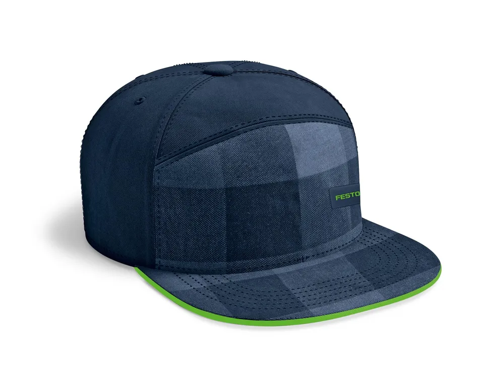 festool-gorra-snapback-gc-ft3-cuadros-azul-marino-con-visera-plana image 1
