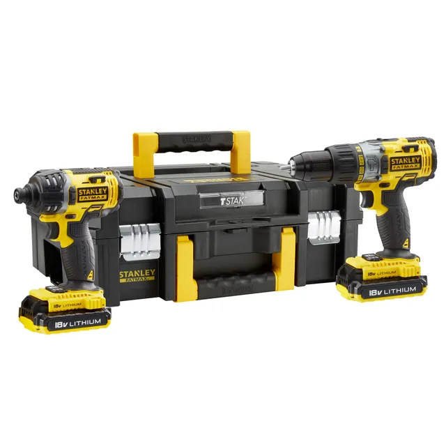 stanley-fatmax-fmck461d2t-taladro-percutor-y-atornillador-de-impacto-18v-2-bater image 1