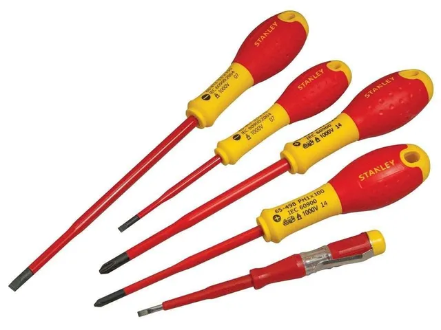 stanley-xtht0-62692-juego-5-destornilladores-fatmax-vde-con-punta-reducida-y-tes image 1