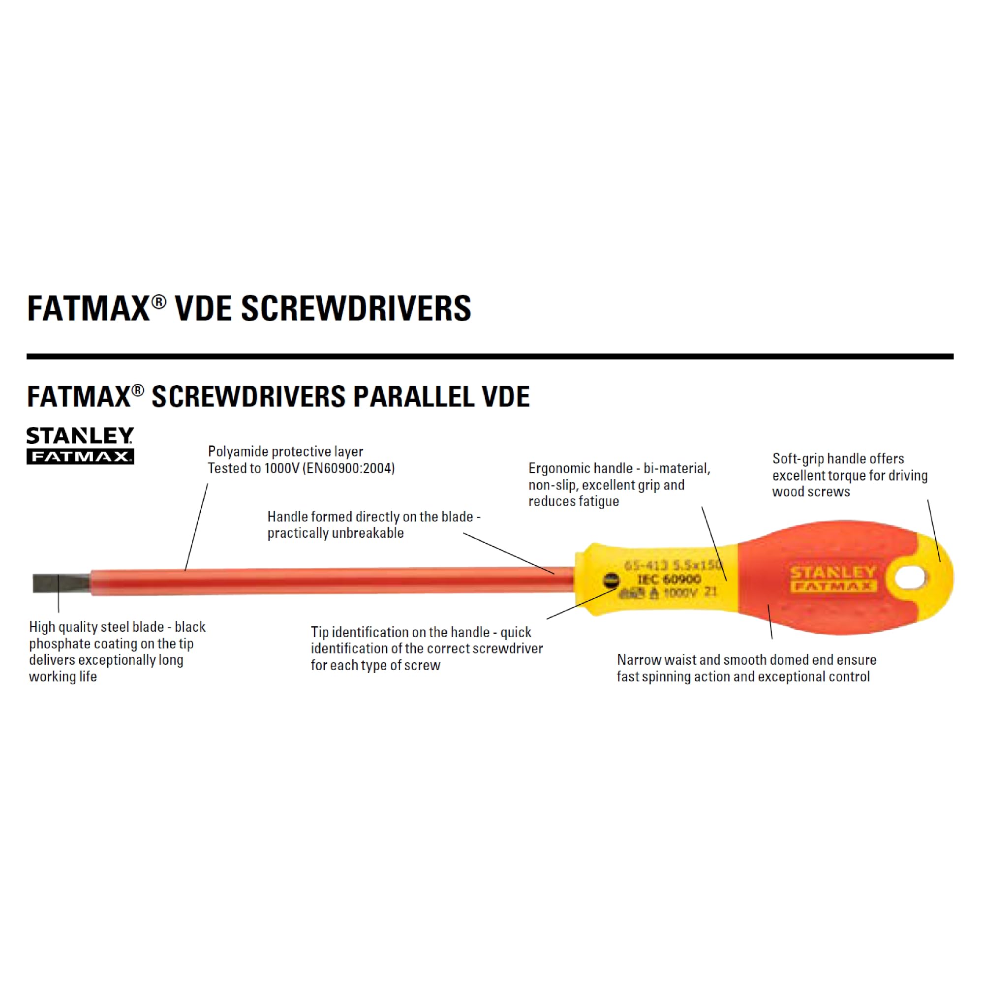 stanley-fatmax-0-65-412-destornillador-aislado-vde-1000v-punta-plana-4-x-100-mm image 2