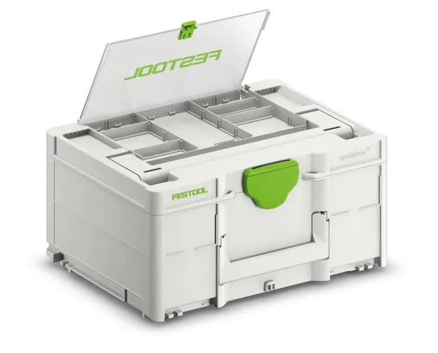 festool-systainer-sys3-df-m-187-malet-n-organizador-con-tapa-transparente-y-divi image 1