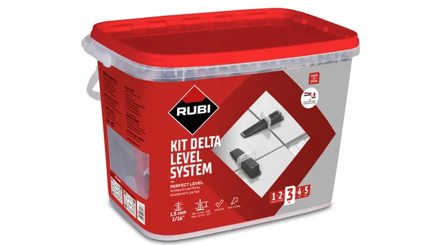rubi-delta-level-system-1-5-mm-kit-de-nivelaci-n-3-12-mm-con-tenaza-100-bridas-y image 1