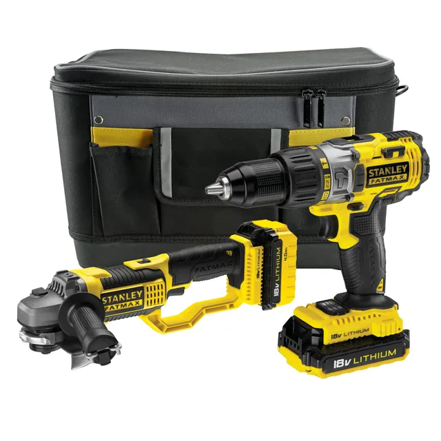 stanley-fatmax-fmck464d2-taladro-percutor-18v-amoladora-125-mm-18v-2-bater-as-2- image 1